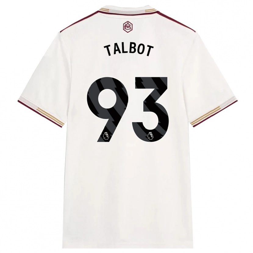 Danxen Børn Jack Talbot #93 Off White Bourgogne Tredje Sæt Spillertrøjer 2025/26 Trøje T-Shirt