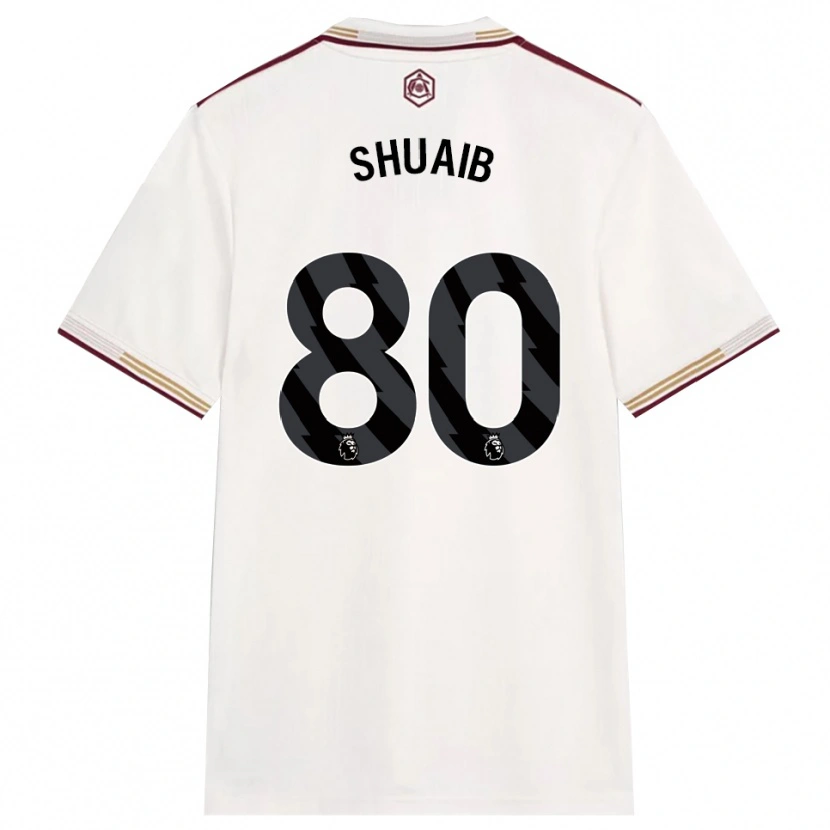 Danxen Børn Zac Shuaib #80 Off White Bourgogne Tredje Sæt Spillertrøjer 2025/26 Trøje T-Shirt