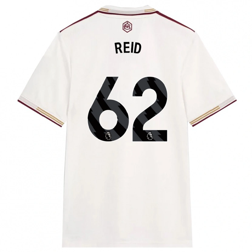 Danxen Børn Katie Reid #62 Off White Bourgogne Tredje Sæt Spillertrøjer 2025/26 Trøje T-Shirt