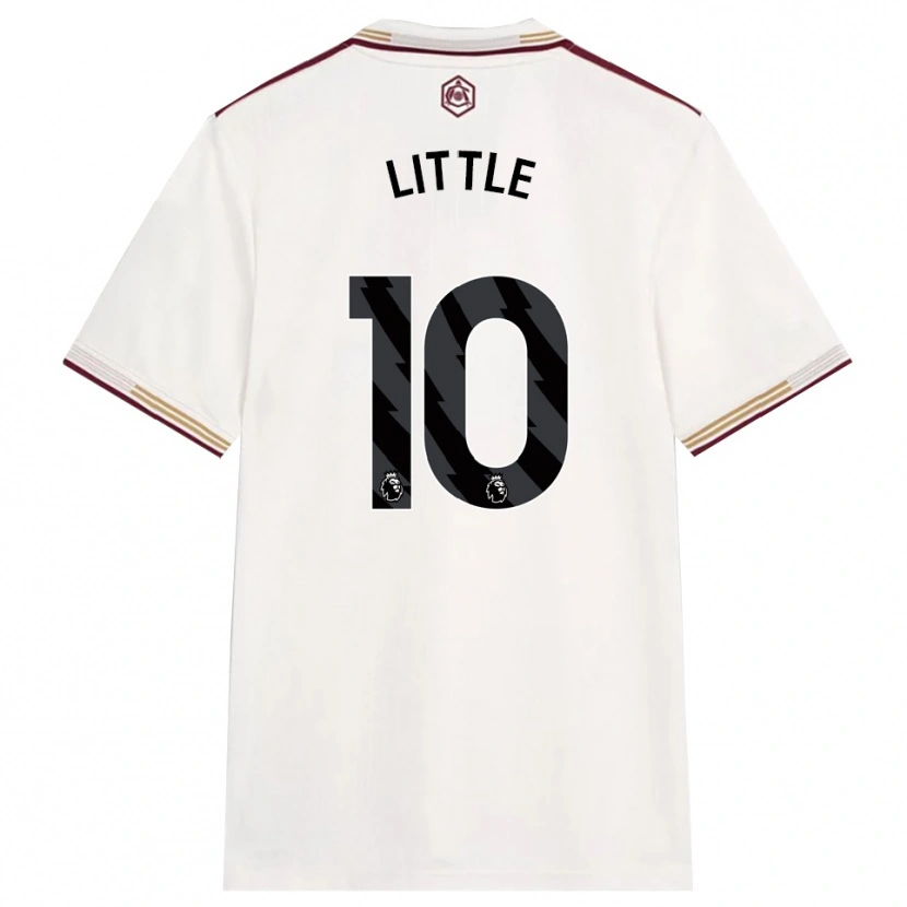 Danxen Børn Kim Little #10 Off White Bourgogne Tredje Sæt Spillertrøjer 2025/26 Trøje T-Shirt