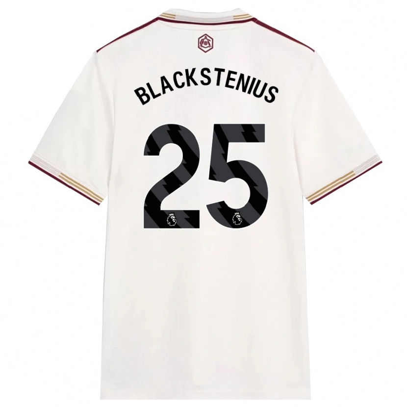 Danxen Børn Stina Blackstenius #25 Off White Bourgogne Tredje Sæt Spillertrøjer 2025/26 Trøje T-Shirt