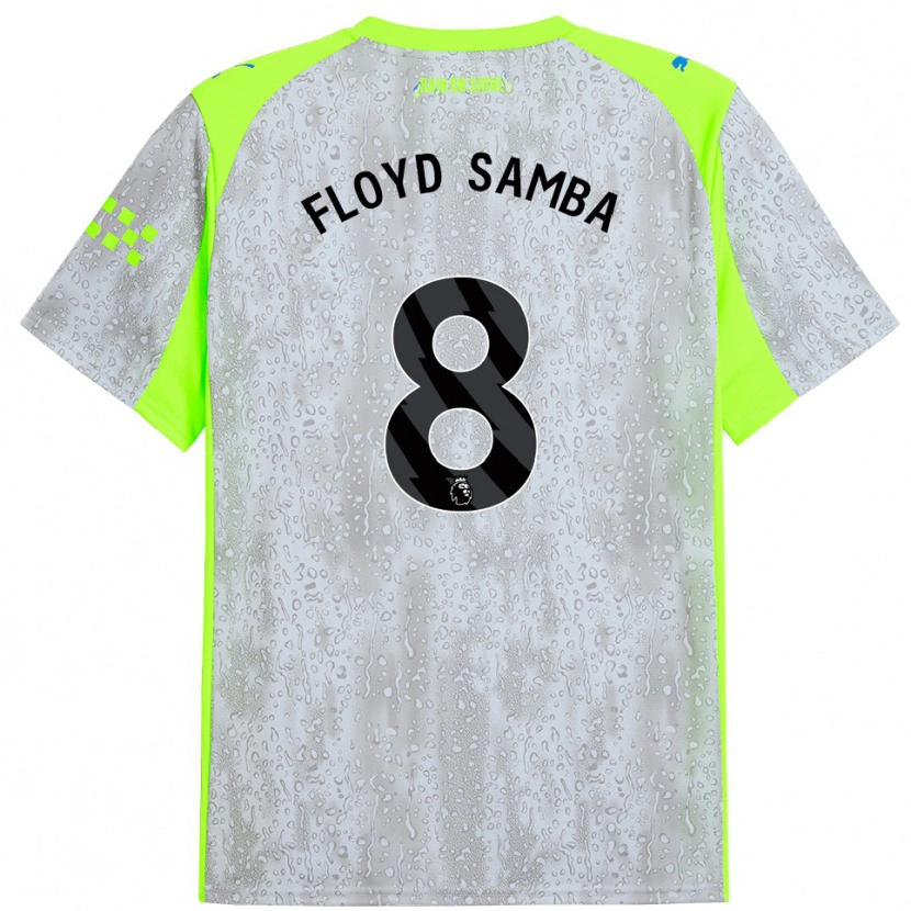 Danxen Børn Floyd Samba #8 Grå Gul Tredje Sæt Spillertrøjer 2025/26 Trøje T-Shirt