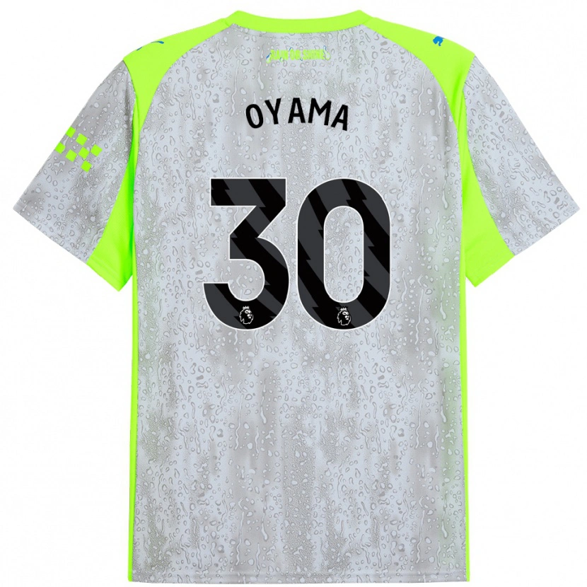 Danxen Børn Aemu Oyama #30 Grå Gul Tredje Sæt Spillertrøjer 2025/26 Trøje T-Shirt
