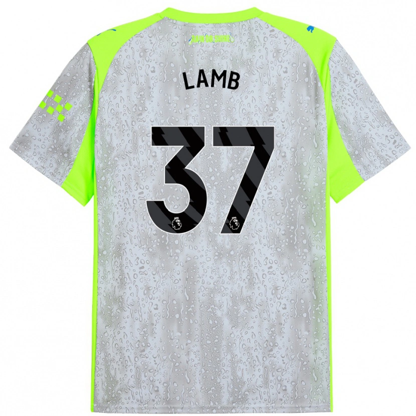 Danxen Børn Teddie Lamb #37 Grå Gul Tredje Sæt Spillertrøjer 2025/26 Trøje T-Shirt