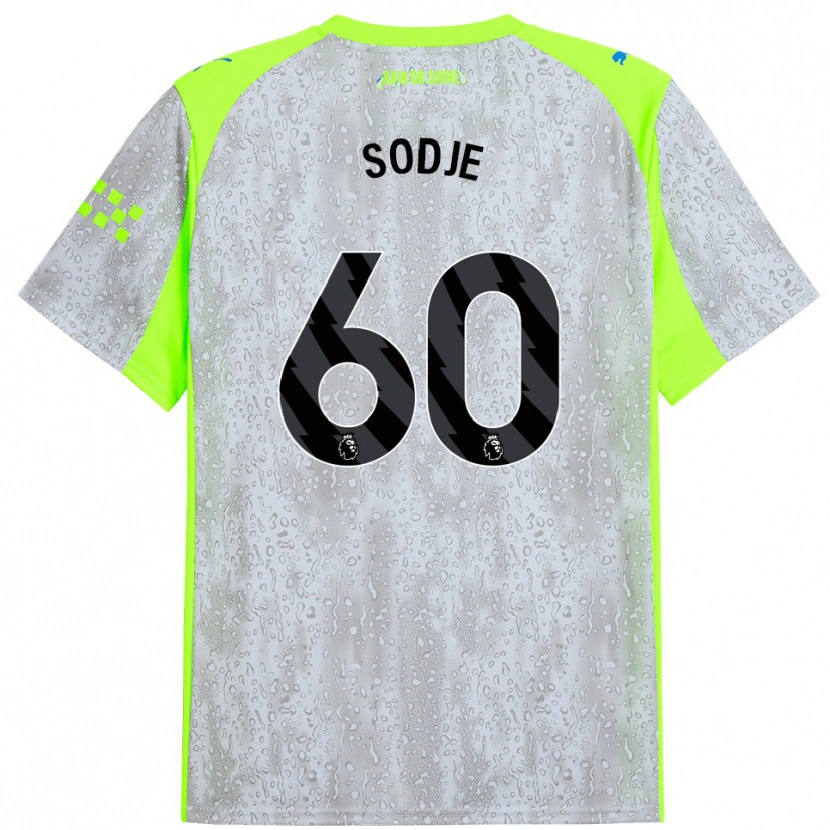 Danxen Børn Tai Sodje #60 Grå Gul Tredje Sæt Spillertrøjer 2025/26 Trøje T-Shirt