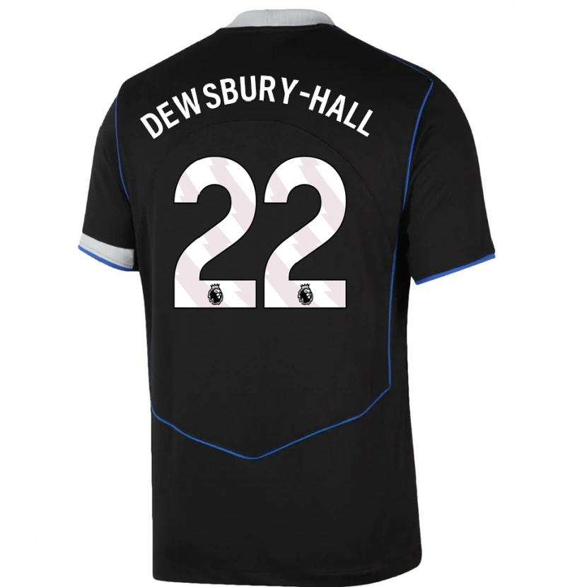 Danxen Børn Kiernan Dewsbury-Hall #22 Sort Blå Sølv Tredje Sæt Spillertrøjer 2025/26 Trøje T-Shirt