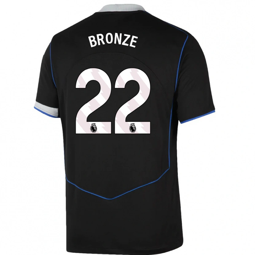 Danxen Børn Lucy Bronze #22 Sort Blå Sølv Tredje Sæt Spillertrøjer 2025/26 Trøje T-Shirt