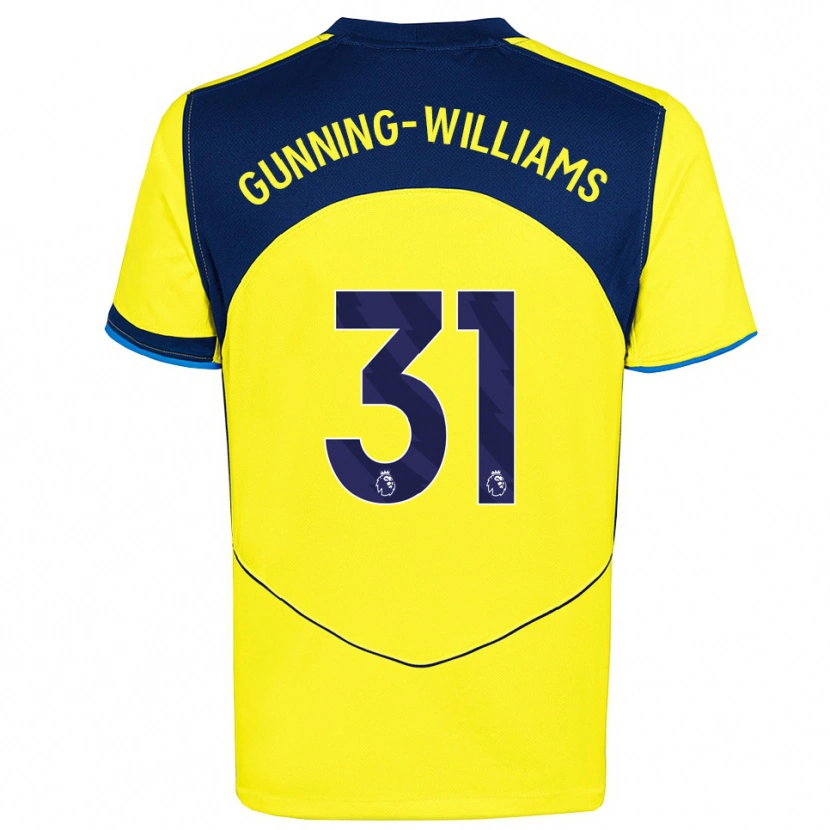 Danxen Børn Lenna Gunning-Williams #31 Gul Navy Tredje Sæt Spillertrøjer 2025/26 Trøje T-Shirt