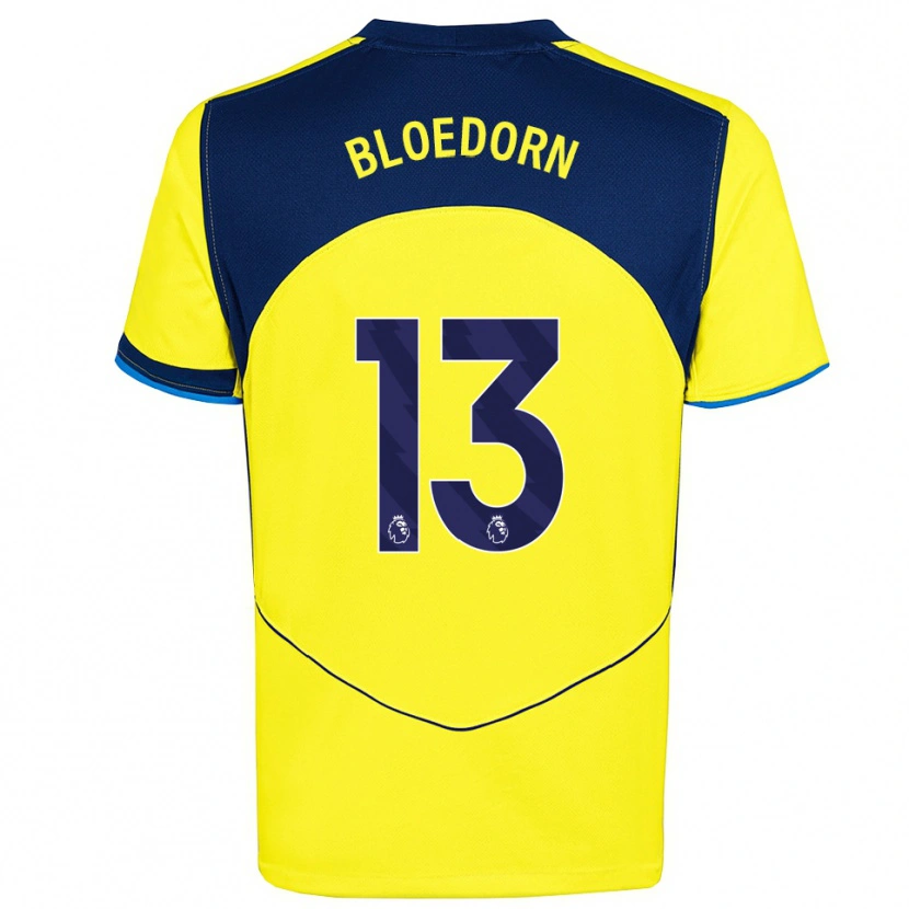 Danxen Børn Carey Bloedorn #13 Gul Navy Tredje Sæt Spillertrøjer 2025/26 Trøje T-Shirt