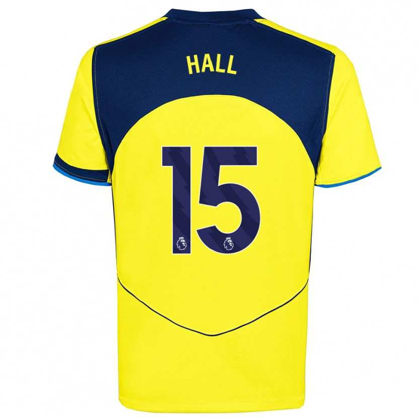 Danxen Børn Tye Hall #15 Gul Navy Tredje Sæt Spillertrøjer 2025/26 Trøje T-Shirt