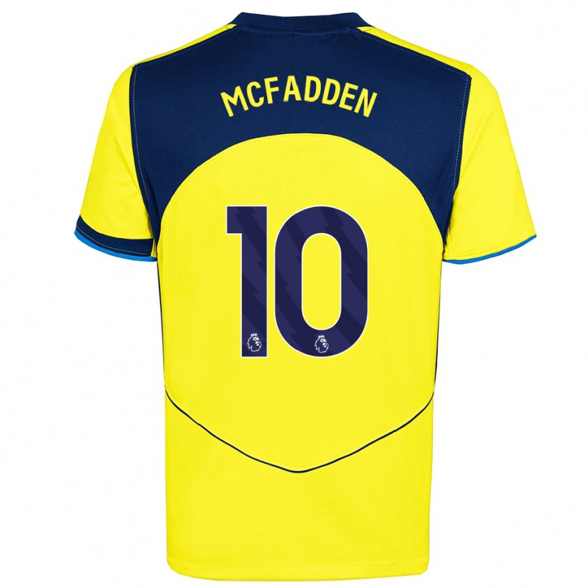 Danxen Børn Max Mcfadden #10 Gul Navy Tredje Sæt Spillertrøjer 2025/26 Trøje T-Shirt