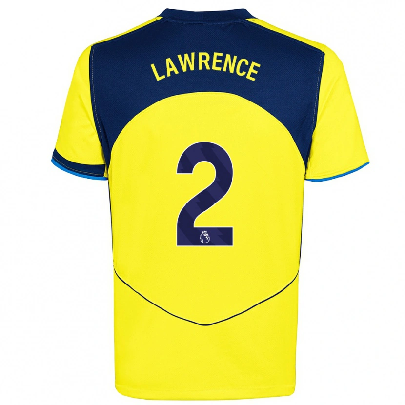 Danxen Børn Donte Lawrence #2 Gul Navy Tredje Sæt Spillertrøjer 2025/26 Trøje T-Shirt