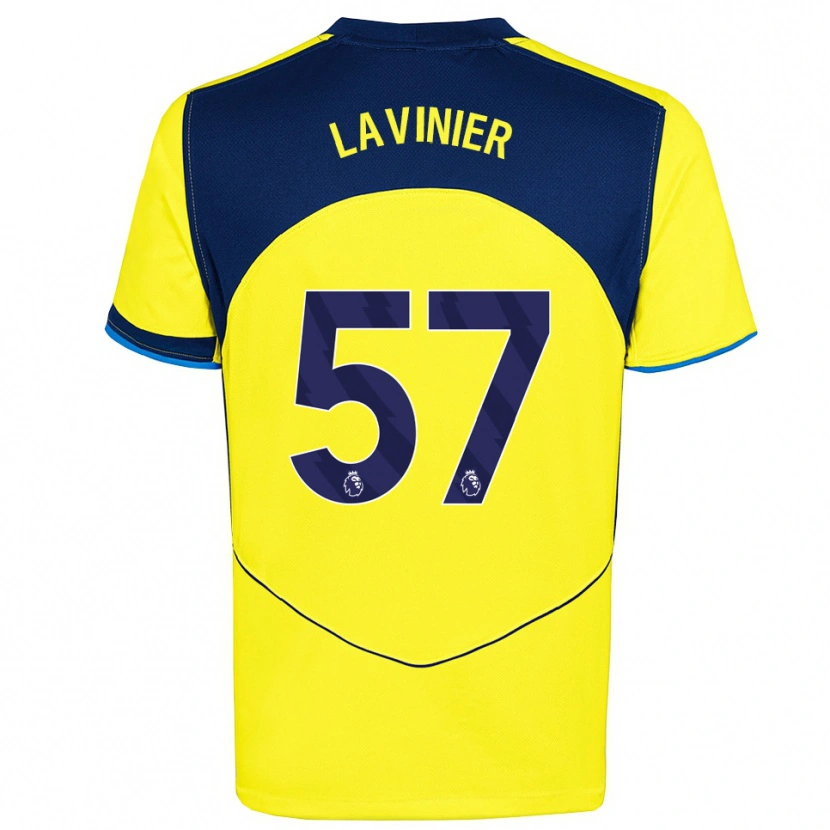 Danxen Børn Marcel Lavinier #57 Gul Navy Tredje Sæt Spillertrøjer 2025/26 Trøje T-Shirt