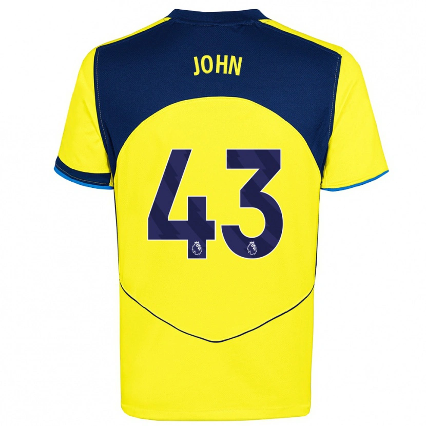 Danxen Børn Nile John #43 Gul Navy Tredje Sæt Spillertrøjer 2025/26 Trøje T-Shirt