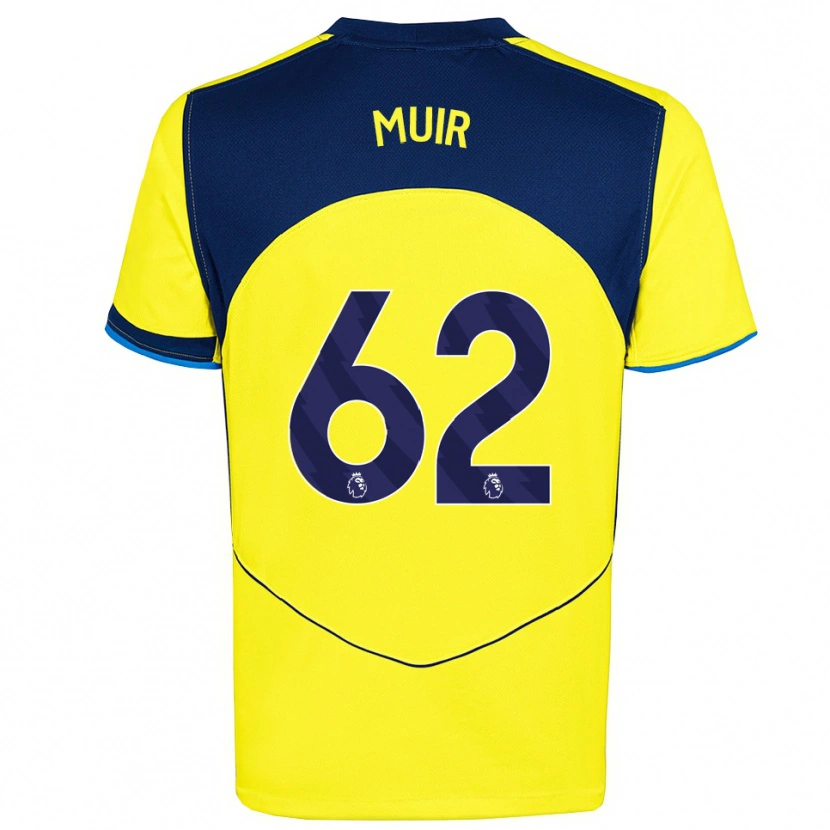 Danxen Børn Marqes Muir #62 Gul Navy Tredje Sæt Spillertrøjer 2025/26 Trøje T-Shirt