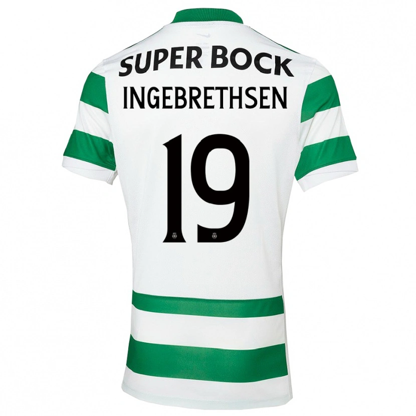 Danxen Mænd Erik Ingebrethsen #19 Grøn Hvid Hjemmebane Spillertrøjer 2025/26 Trøje T-Shirt