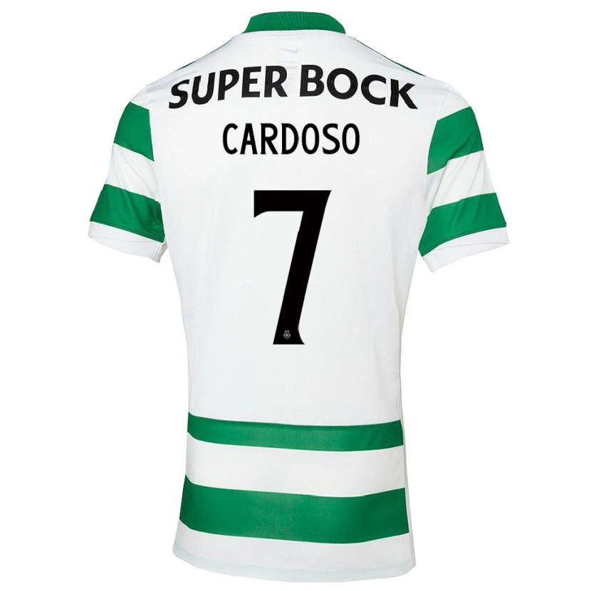 Danxen Mænd Paulo Cardoso #7 Grøn Hvid Hjemmebane Spillertrøjer 2025/26 Trøje T-Shirt