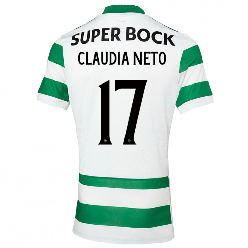 Danxen Mænd Cláudia Teresa Pires Neto #17 Grøn Hvid Hjemmebane Spillertrøjer 2025/26 Trøje T-Shirt