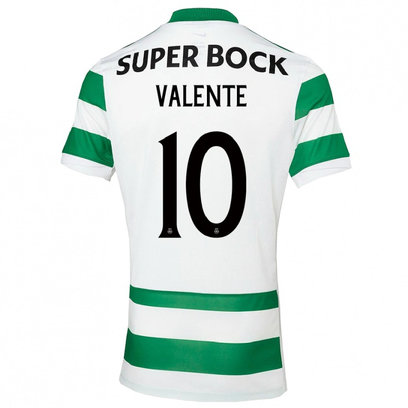 Danxen Mænd João Valente #10 Grøn Hvid Hjemmebane Spillertrøjer 2025/26 Trøje T-Shirt