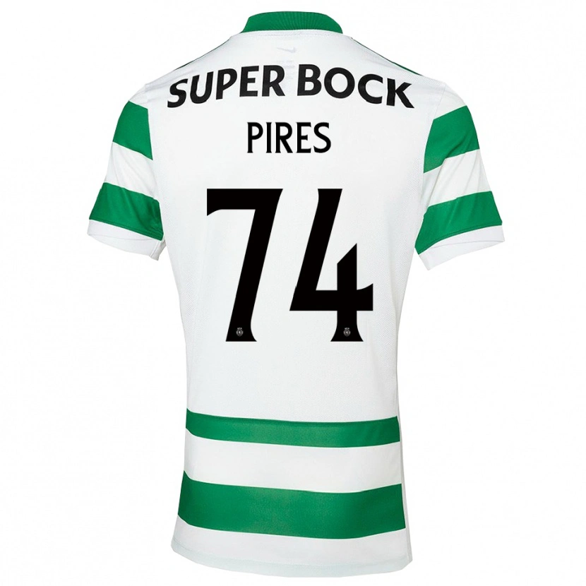 Danxen Mænd Guilherme Pires #74 Grøn Hvid Hjemmebane Spillertrøjer 2025/26 Trøje T-Shirt