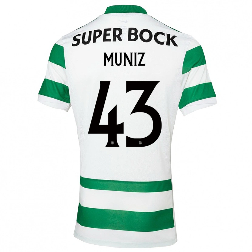 Danxen Mænd João Muniz #43 Grøn Hvid Hjemmebane Spillertrøjer 2025/26 Trøje T-Shirt