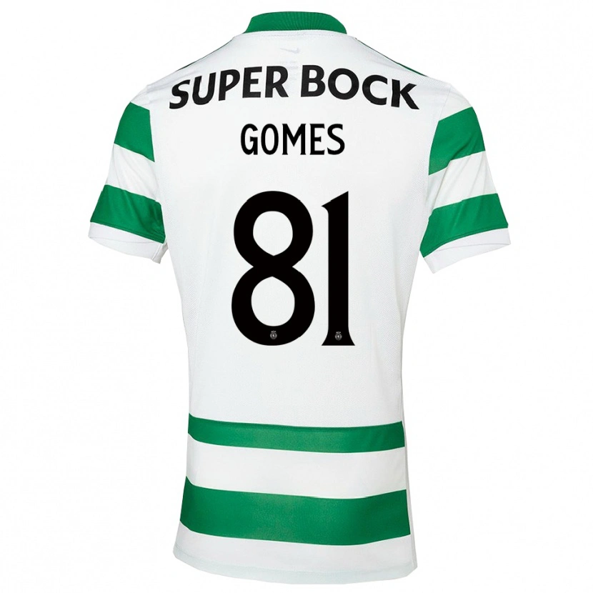Danxen Mænd Salvador Gomes #81 Grøn Hvid Hjemmebane Spillertrøjer 2025/26 Trøje T-Shirt