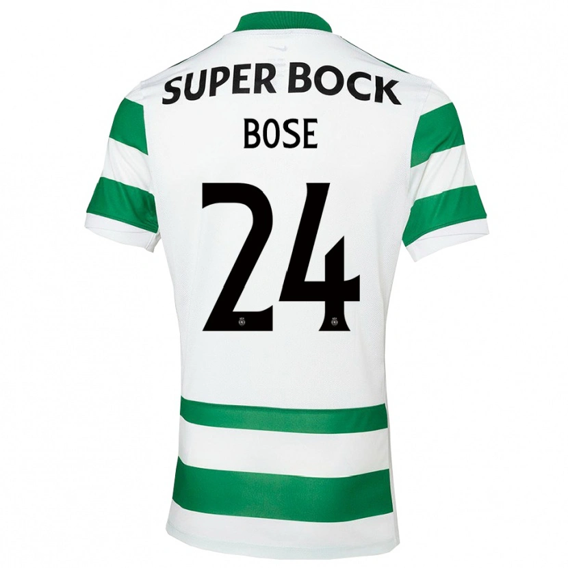 Danxen Mænd Ria Bose #24 Grøn Hvid Hjemmebane Spillertrøjer 2025/26 Trøje T-Shirt