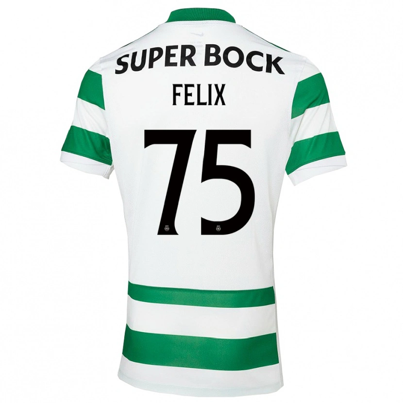 Danxen Mænd Vando Félix #75 Grøn Hvid Hjemmebane Spillertrøjer 2025/26 Trøje T-Shirt