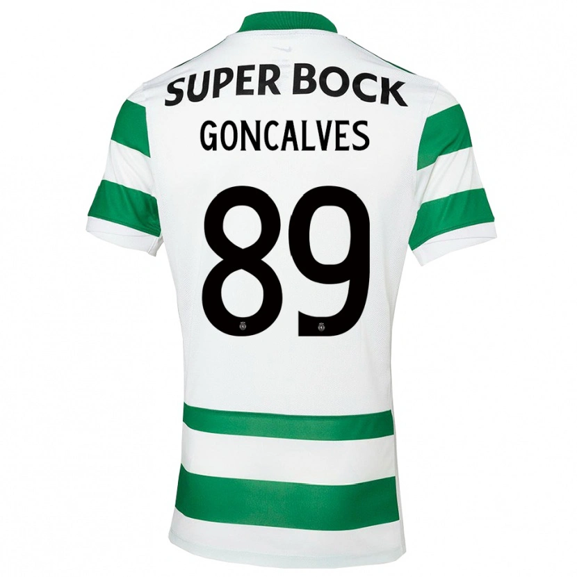 Danxen Mænd Andre Goncalves #89 Grøn Hvid Hjemmebane Spillertrøjer 2025/26 Trøje T-Shirt