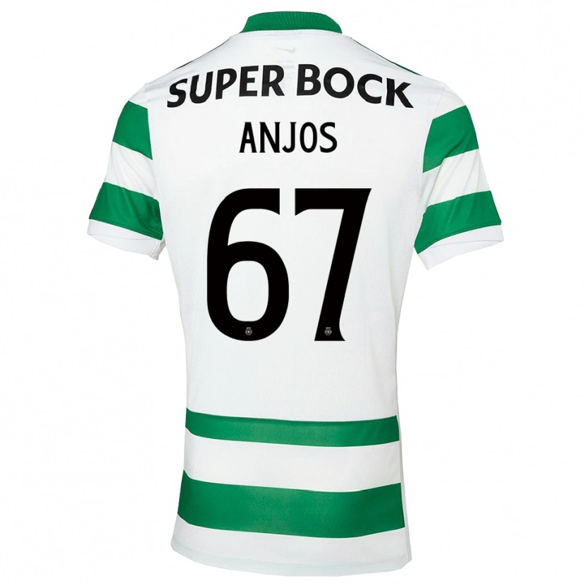Danxen Mænd Lucas Anjos #67 Grøn Hvid Hjemmebane Spillertrøjer 2025/26 Trøje T-Shirt