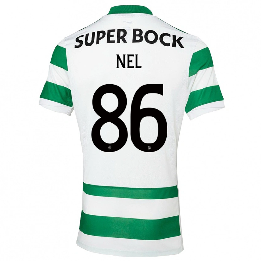 Danxen Mænd Rafael Nel #86 Grøn Hvid Hjemmebane Spillertrøjer 2025/26 Trøje T-Shirt