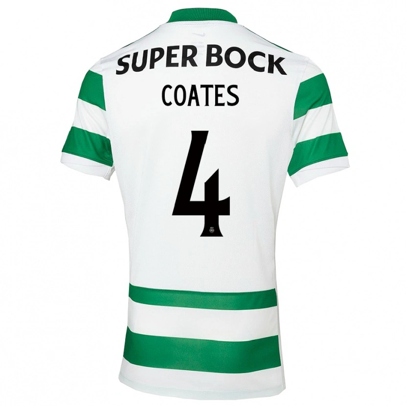 Danxen Mænd Sebastian Coates #4 Grøn Hvid Hjemmebane Spillertrøjer 2025/26 Trøje T-Shirt
