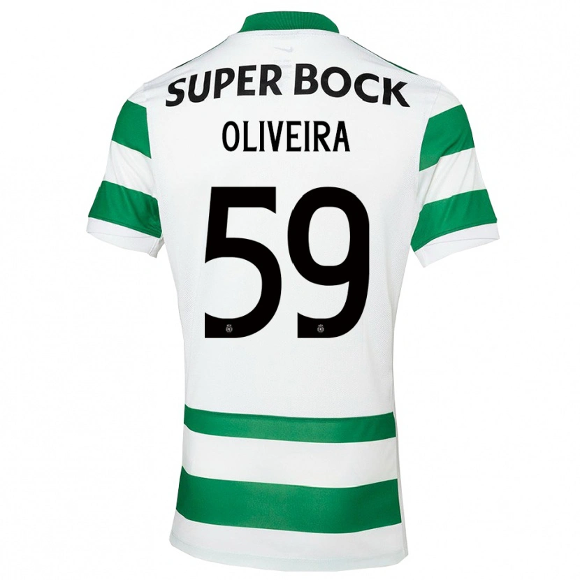 Danxen Mænd Kauã Oliveira #59 Grøn Hvid Hjemmebane Spillertrøjer 2025/26 Trøje T-Shirt