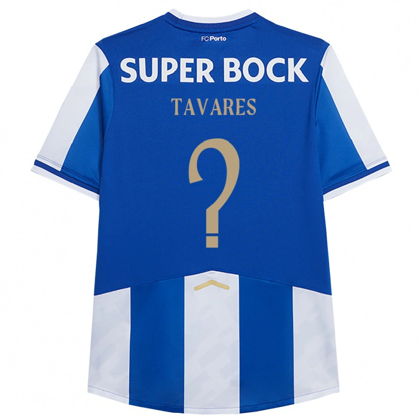 Danxen Mænd João Tavares #0 Blå Hvid Hjemmebane Spillertrøjer 2025/26 Trøje T-Shirt