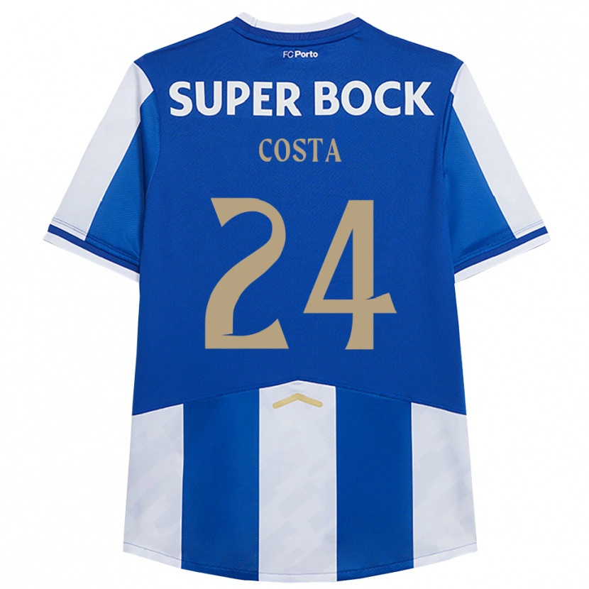 Danxen Mænd João Costa #24 Blå Hvid Hjemmebane Spillertrøjer 2025/26 Trøje T-Shirt