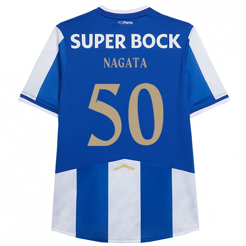 Danxen Mænd Kotaro Nagata #50 Blå Hvid Hjemmebane Spillertrøjer 2025/26 Trøje T-Shirt