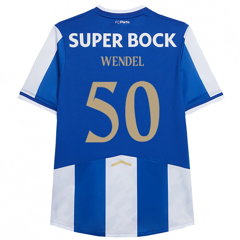 Danxen Mænd Wendel #50 Blå Hvid Hjemmebane Spillertrøjer 2025/26 Trøje T-Shirt