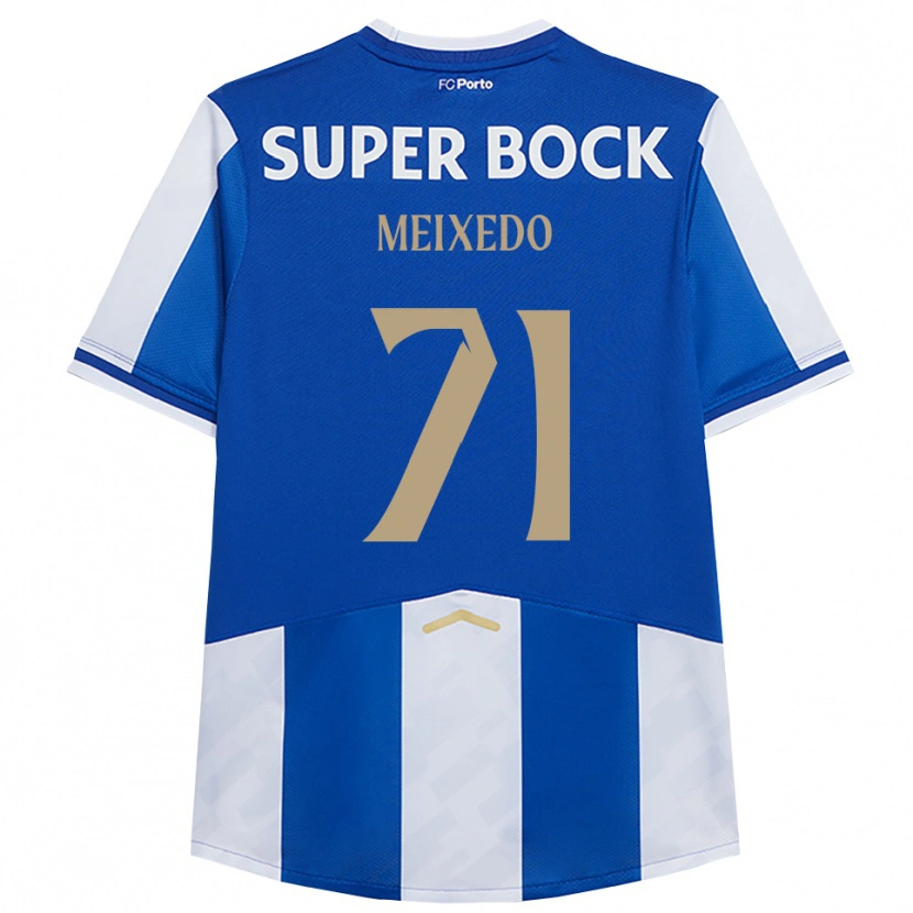 Danxen Mænd Francisco Meixedo #71 Blå Hvid Hjemmebane Spillertrøjer 2025/26 Trøje T-Shirt