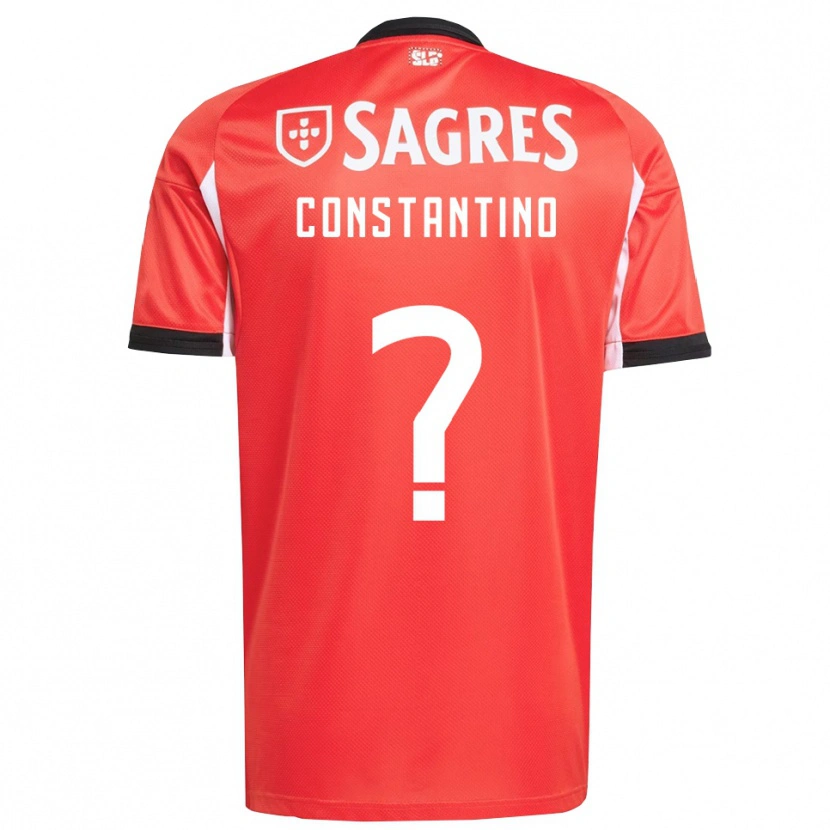 Danxen Mænd Simão Constantino #0 Rød Hvid Hjemmebane Spillertrøjer 2025/26 Trøje T-Shirt