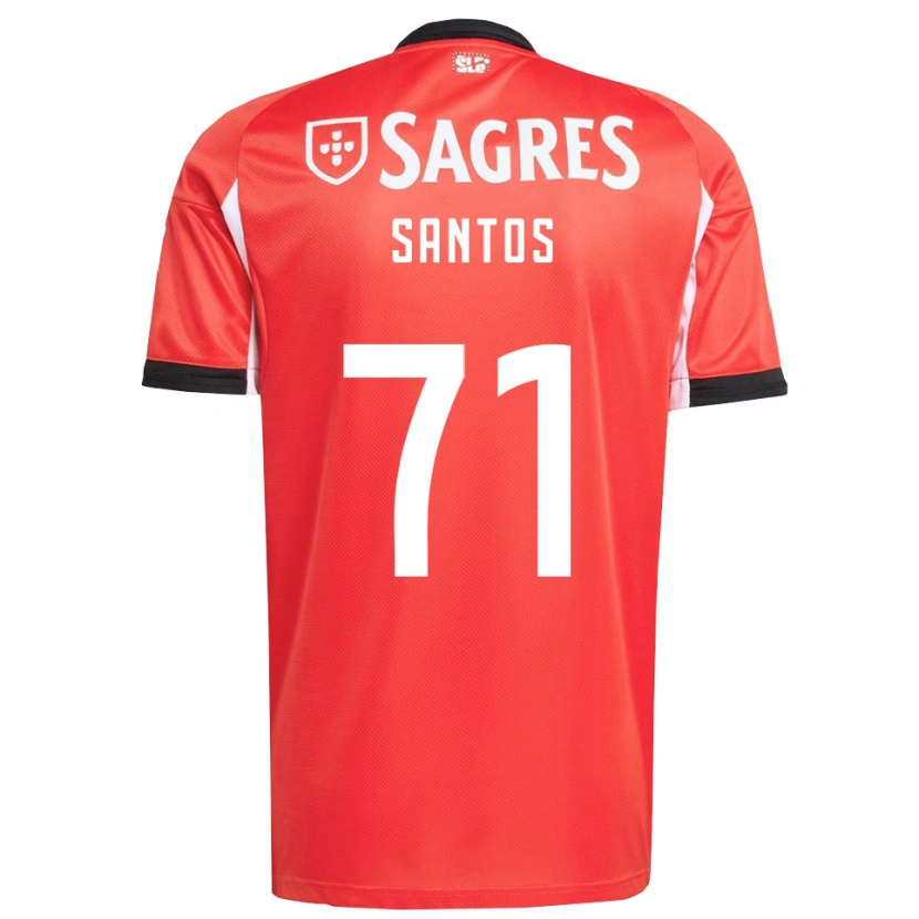 Danxen Mænd Leandro Santos #71 Rød Hvid Hjemmebane Spillertrøjer 2025/26 Trøje T-Shirt