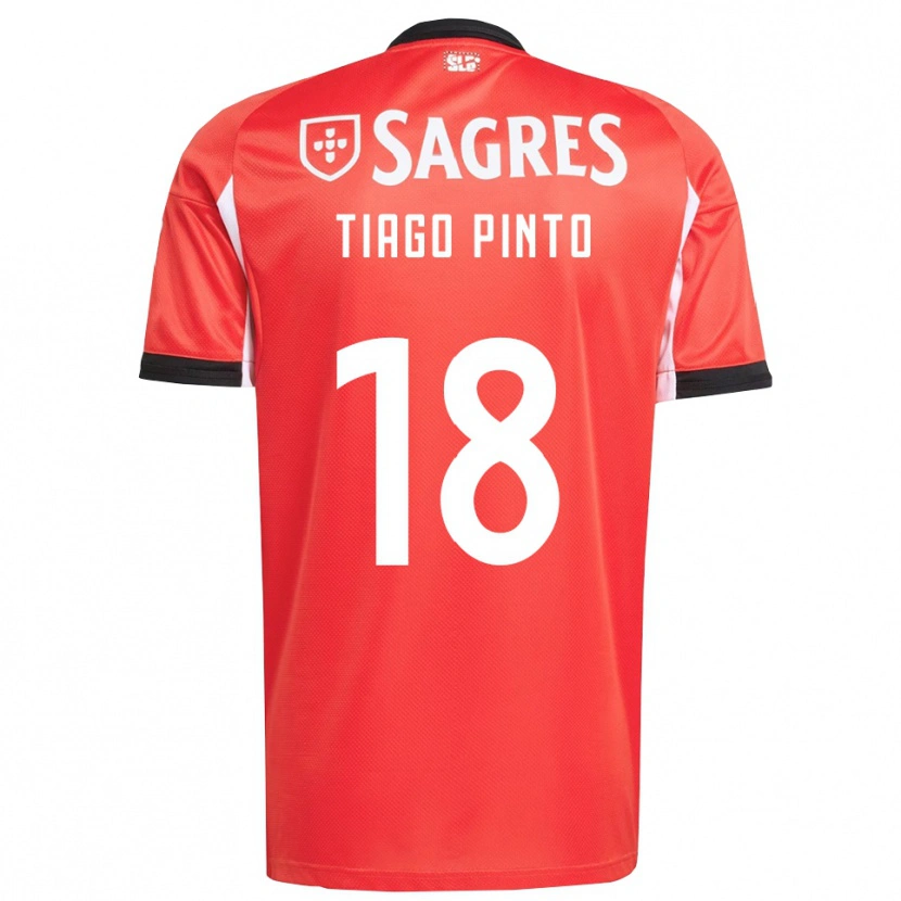 Danxen Mænd Tiago Pinto #18 Rød Hvid Hjemmebane Spillertrøjer 2025/26 Trøje T-Shirt