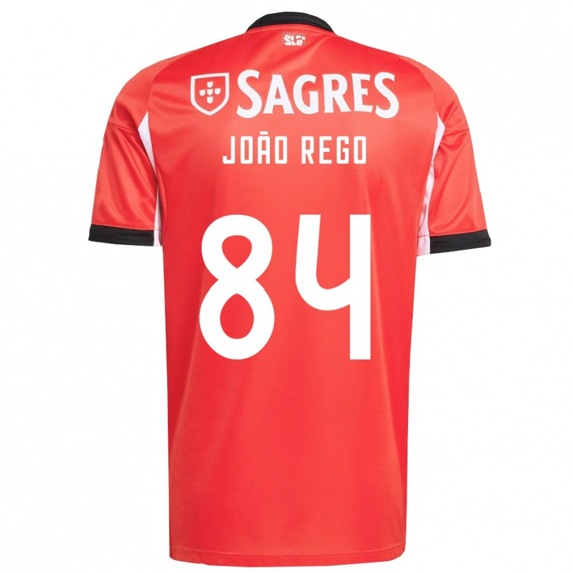 Danxen Mænd João Rego #84 Rød Hvid Hjemmebane Spillertrøjer 2025/26 Trøje T-Shirt