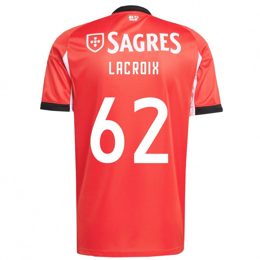 Danxen Mænd Lenny Lacroix #62 Rød Hvid Hjemmebane Spillertrøjer 2025/26 Trøje T-Shirt