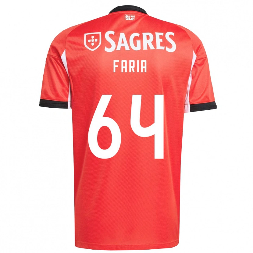 Danxen Mænd Hugo Faria #64 Rød Hvid Hjemmebane Spillertrøjer 2025/26 Trøje T-Shirt