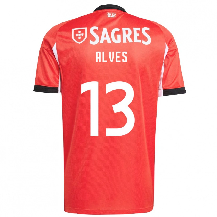 Danxen Mænd Lúcia Alves #13 Rød Hvid Hjemmebane Spillertrøjer 2025/26 Trøje T-Shirt