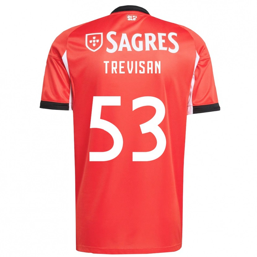 Danxen Mænd Jelani Trevisan #53 Rød Hvid Hjemmebane Spillertrøjer 2025/26 Trøje T-Shirt