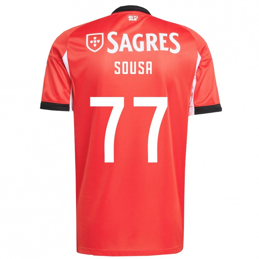 Danxen Mænd Gerson Sousa #77 Rød Hvid Hjemmebane Spillertrøjer 2025/26 Trøje T-Shirt
