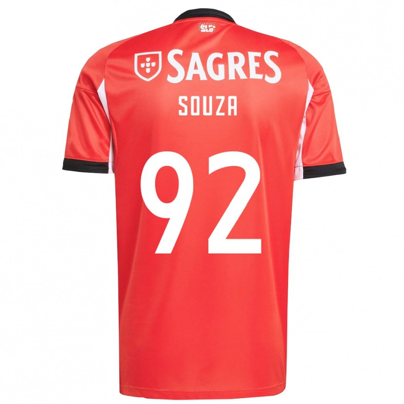 Danxen Mænd Pedro Souza #92 Rød Hvid Hjemmebane Spillertrøjer 2025/26 Trøje T-Shirt