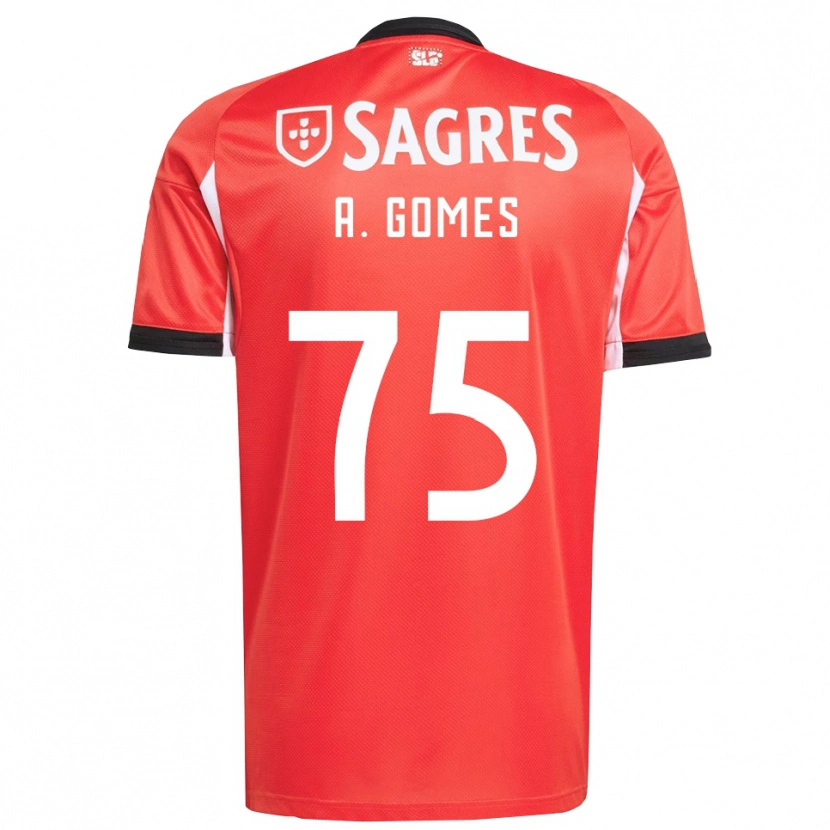 Danxen Mænd André Gomes #75 Rød Hvid Hjemmebane Spillertrøjer 2025/26 Trøje T-Shirt