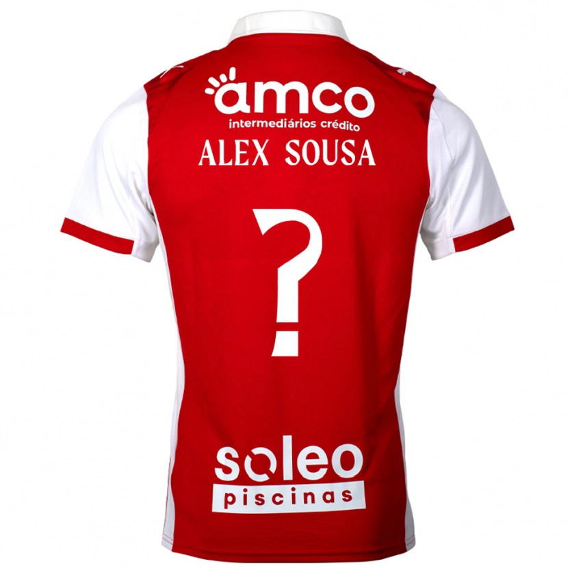 Danxen Mænd Alex Sousa #0 Rød Hvid Hjemmebane Spillertrøjer 2025/26 Trøje T-Shirt